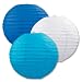 Paper Lanterns (Blue/White/Torquoise) 9.5" Party Accessory
