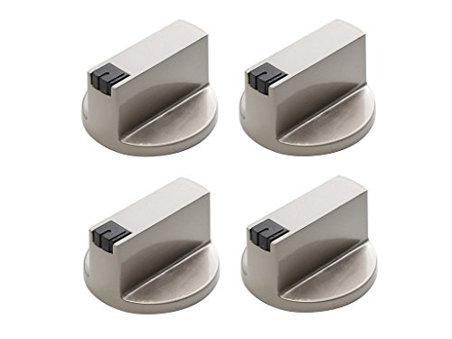 KINGZHUO 4 Pc 6MM 0.236 in Stainless Steel Round Gas Stove Knobs Cooker Oven Hob Control Switch Fit The 6 MM Shaft (4 Pcs 6MM)