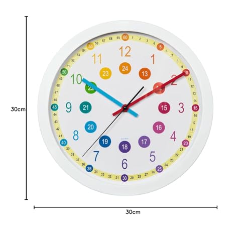 Horloge d'apprentissage Hama Easy Learning : le cadran coloré idéal pour la chambre