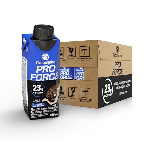 Piracanjuba ProForce 23g de Proteínas Sabor Cookies and Cream - 12 Unidades de 250ml