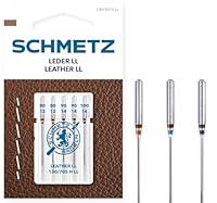 SCHMETZ | 5 Nähmaschinennadeln | Leder LL | 130/705 H LL | Nadeldicke 80/12-100/16 | auf jeder gängigen Haushaltsnähmaschine einsetzbar