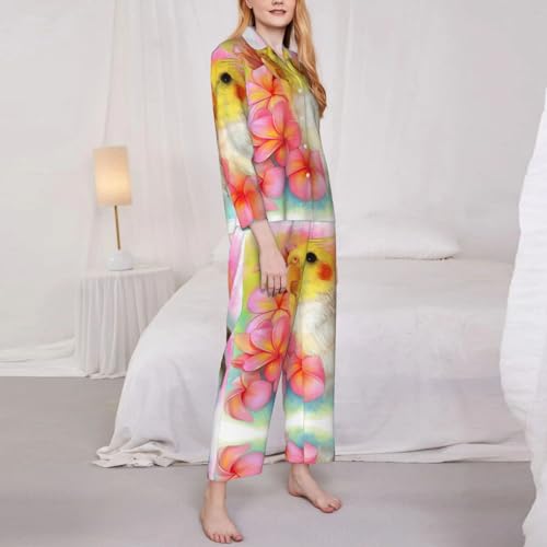 Pyjama calopsitte anti-froid ensemble de nuit douillet 2 pièces - 5