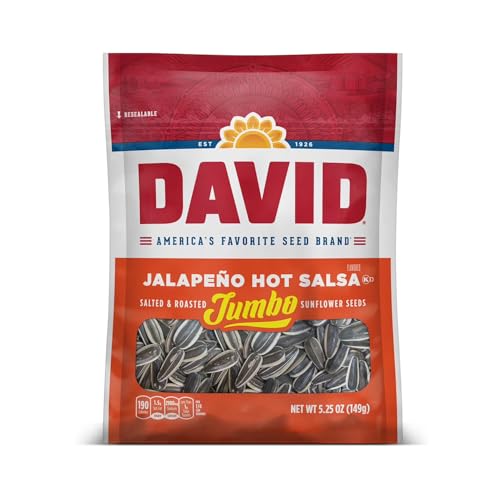David Seeds Sunflower Seeds, Jalapeno, 5.25 oz - Pack of 6
