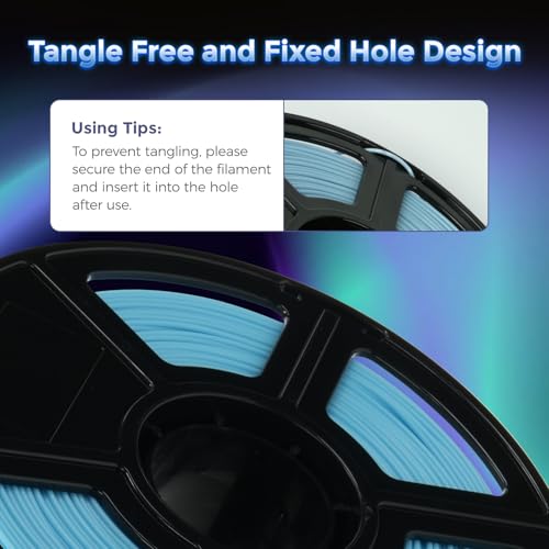 Image of FLASHFORGE Rapid PLA Filament 1.75mm Luminous Blue, 500mm /s High Speed Printing, Glow in the Dark 3D Printer Filament 1kg Spool, Dimensional Accuracy + /- 0.02mm, Brilliant, Long-Lasting Glow