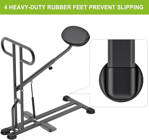 Image of Kipika Squat Machine - Home Gym Workout Equipment for Total-Body Fitness - Low Impact Glute Leg Cardio Trainer with Ergonomic Multi-Grip Handle - 7 Position Seat Adjustment Durable Steel Construction