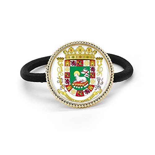 Emblema nacional de Puerto Rico diadema metal plateado pelo mujer accesorio tradicional