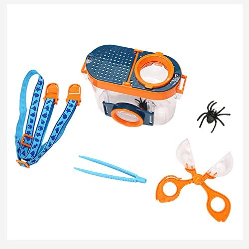 RUIXIA Bug Catcher and Viewer Microscope Kids Educational Science Nature Exploration Tools with Tweezers 2.6X/4.5X Backyard Explorer Insects Observation Magnifying Pot Living Adventure Critter Case 5 41taEu2ZKoL. AC