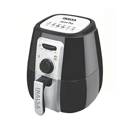Image of Inalsa Air Fryer ACTIV FRY-1400W with 4.2L Cooking Pan Capacity, Timer Selection and Fully Adjustable Temperature Control, (Black /Grey)
