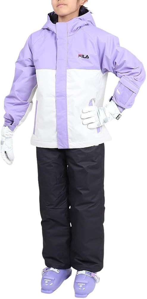 FILA キッズ　スノーウェア　スキーウェア　上下セット　ラベンダー　170 Amazon.co.jp: [FILA] [フィラ] バックロゴ スノーウェア 上下