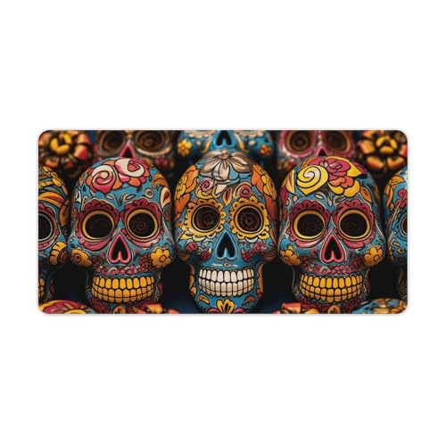Colorful Sugar Skulls tapete grande para escritorio con base antideslizante miniatura 1