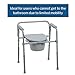 McKesson Folding Commode Chair with 7.5 qt Bucket, 350 lbs Weight Capacity, 13 1/2 in Seat Width, Adjustable Height, 1 Count