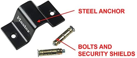 Master Lock Steel Anchor, Wall/Floor Anchor Used with Cable or Chain, Best Used to Secure Bikes to a Fixed Point