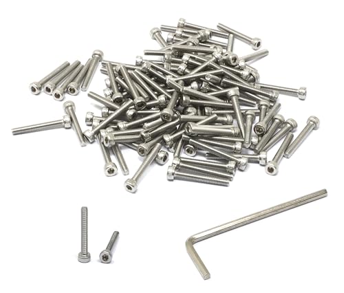 Image of iexcell 10 Pcs M3 x 22mm Thread Pitch 0.5 mm Stainless Steel 304 Hex Socket Head Cap Screws Bolts Kit