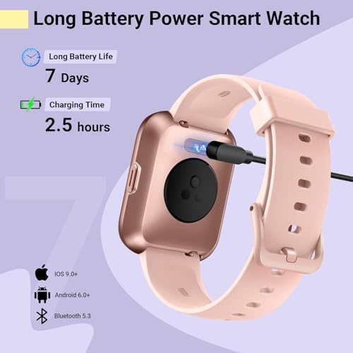 Smartwatch for Women, Compatible with Android & iPhone, 1.8'' Fitness Tracker Watch with Alexa, Call & Notification Alerts, Heart Rate & Sleep Monitor, 120 Sports Modes, Waterproof Watch for Women 1.8 inches Baby Pink image 7 of 8 B0CG65CS8R