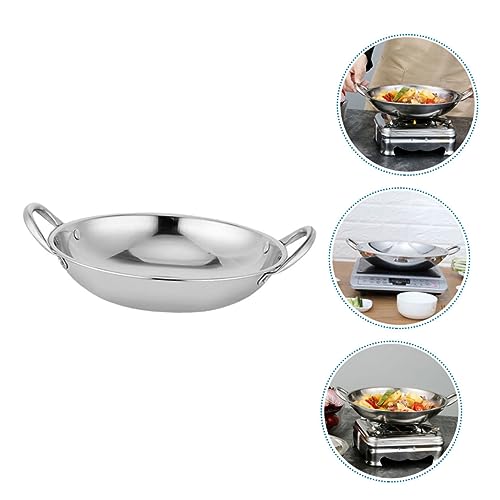 Wok de Acero Inoxidable con Doble Asa 25 cm miniatura 3