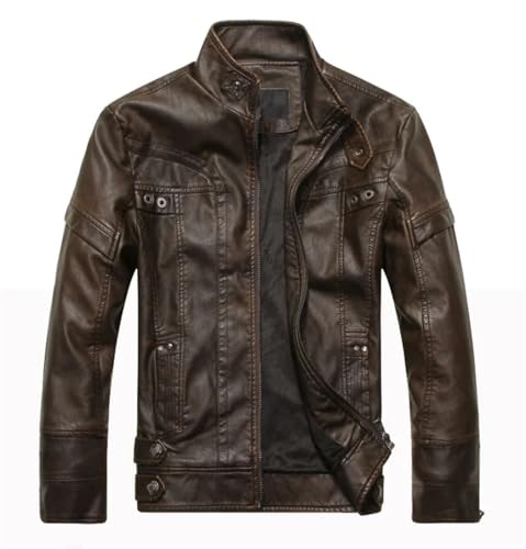 Men Slim Fit Faux Leather Suit Jacket Streetwear Casual Blazer For Daily Or Travel Use4