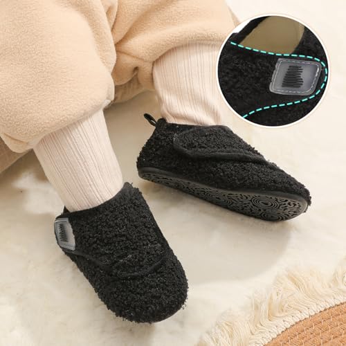 BARERUN Toddler Slippers Boys Girls House Shoes Warm Kids Slippers With Non-Slip Rubber Sole Fuzzy Cozy Walking Shoes Indoor/Outdoor - Image 6