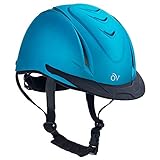 Ovation Kid's Metallic Schooler  Riding Helmet, Teal, Small/Medium