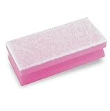 FUNNY Griffschwamm, Reinigungsschwamm, Schaumstoff, Rot-Weiß, für Toilettenreinigung und empfindliche Oberflächen, mit Griffleiste, 10 Stück, 15 x 6,8 x 4,5 cm
