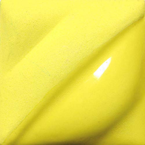 AMACO Velvet Lead-Free Non-Toxic Semi-Translucent Underglaze, 1 pt Jar, Yellow V-308 by