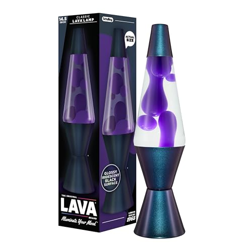 Lava The Original Lamp - 14.5' Black Iris – Classic Liquid Motion Lamp - Purple Wax and Clear Liquid - Item #2425 (Amazon Exclusive)
