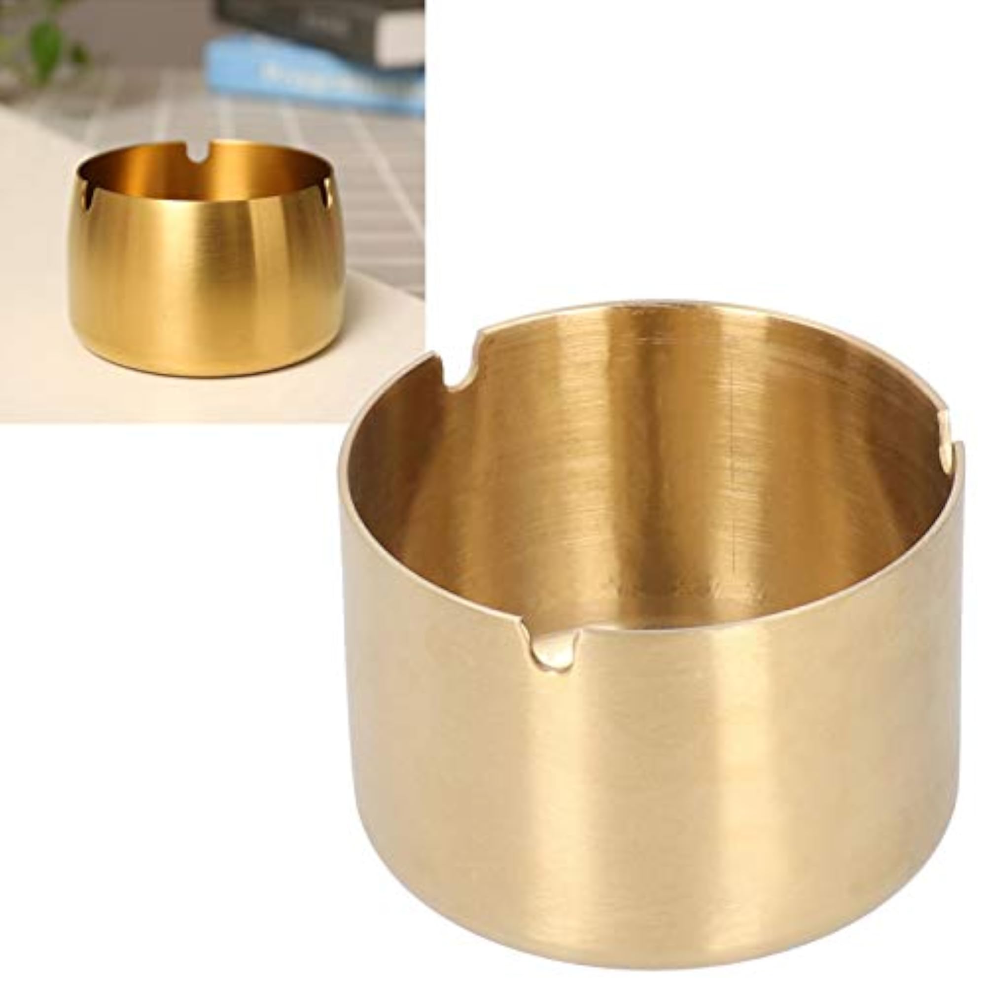 Cigarette Container, Windproof Stainless Steel Ashtray