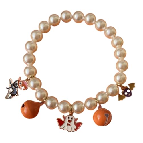 MFMEXUL Halloween for Small Dogs with Pumpkin and Charm for Cats, Style C, XS