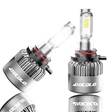 HOCOLO S2 9005 HB3 H10 9045 9055 Fog Light LED Bulbs Set, 8000LM White 6000K 50W Replace Halogen All in One Kit, Only for Fog Lamp Daytime Running Light/DRL, Pack of 2 (S2-9005-Fog)