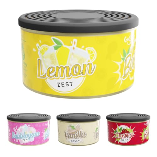 GOODIZ Air Freshener Tin - Fresh Scent - Refresh Your Space, Delight Your Senses, Infuse With Style (Lemon)