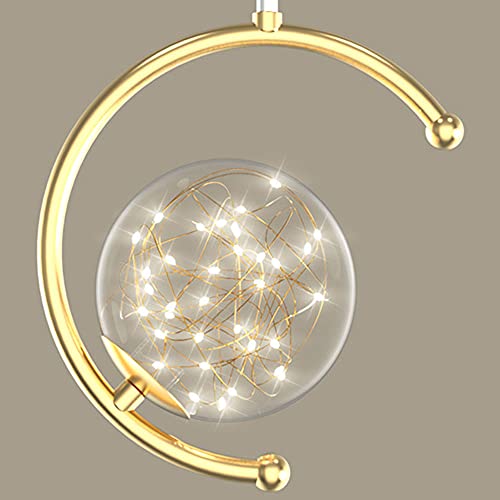Lámpara de araña de techo LED regulable con globos de vidrio nórdica de lujo 4