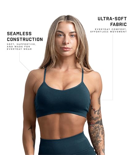 Image of Gymreapers Seamless Sports Bra for Women - Wireless Compression Padded Supportive Bras for Gym, Yoga, & Fitness