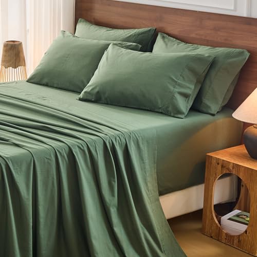 Image of Bedlifes 100% French Linen King Bedding Set - 18-24 inch Extra Deep, 6-Piece | Soft & Durable, Breathable & Cooling, Flax Linen Sheet, OEKO-TEX Certified, Moisture Wicking, Easy Care, Machine Washable