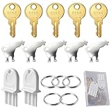 LEONTOOL 17-teiliges Papierhandtuchspender-Schlüssel mit Metallringen, Universal-Toilettenpapierspender, Schlüssel-Set, Ersatzschlüssel, kompatibel mit Georgia Pacific, E114 Papierhandtuchspender und