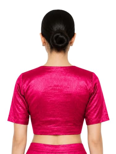Image of Thevasa Women's Everyday Divine Depth V Neck Half Sleeves Blouse
