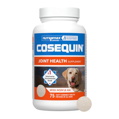 Nutramax Cosequin Dog Joint Supplement, MSM & HA, Chewable Tablets, 75ct