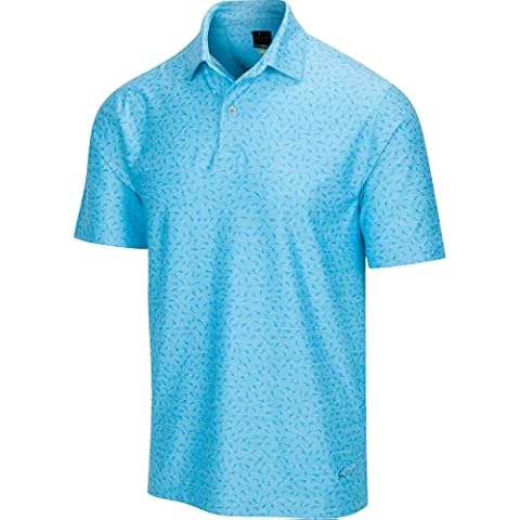 Greg Norman Mens Lab Shark Polo Shirt - Riviera Blue Heather - L Cover