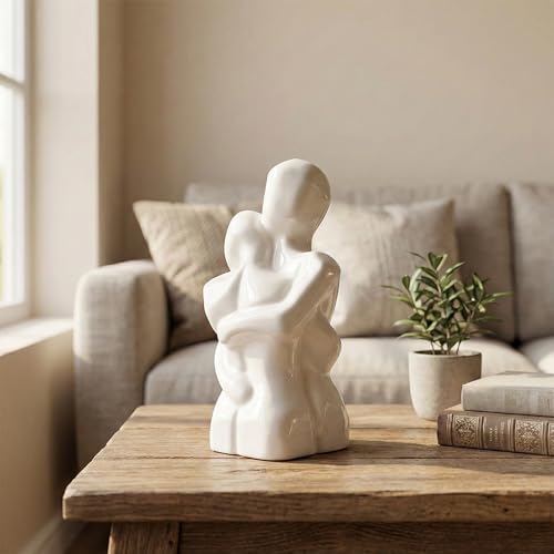 Image of CraftVatika Romantic Couple Showpiece, Home Decoration Items for Living Room, Ceramic Showpiece for Home Decor, Home Decor Items for Living Room Bedroom Hall Office, Wedding Anniversary Valentines Day