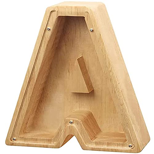 Lettres Tirelire en Bois Personnalisable Tirelire Personnalisée Forme de Lettre en Bois avec Votre nom et Texte Tirelire Cagnotte en Bois à Décorer et Cadeau Naissance pour la Famille et Les Amis
