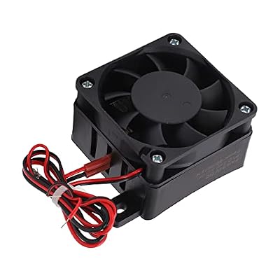 DC 24V 80W PTC Ceramic Fan Heater, Insulated Electric Heater with Fan, 60x60mm Small Space Heaters for 3D Printer Enclosure Electronics Pet Cage