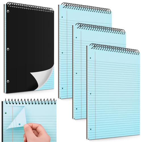 Lot de 3 carnets à spirales de 21,6 x 27,9 cm MotiMind bleu