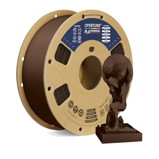 OVERTURE PLA Plus (PLA+) Filament 1.75mm, Stronger & More Durable, Professional Toughness 3D Printer Filament 1kg (2.2lbs), High Precision +/- 0.02mm, Tangle-Free (Chocolate)