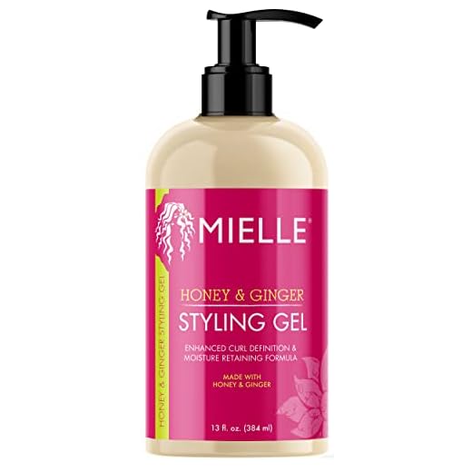 Mielle Organics Honey & Ginger Styling Gel for Enhanced Curl Definition and Moisture Retaining with Aloe for Dry, Curly, Thick, and Frizzy Hair, Non-Sticky, 13 Ounces