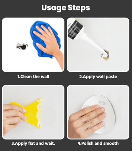 Image of Wall repair paste (150g x 3) wall putty paste, wall crack repair for walls Holes & Damage | wall crack filler, DIY wall paint repair | Wall putty Filler, putty paste, wall paint repair (450g)