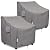 BOLTLINK Patio Chair Covers Waterproof, Heavy Duty Outdoor Furniture Covers Fits up to 31.5W x 33.5D x 36H inches -2 Pack Grey