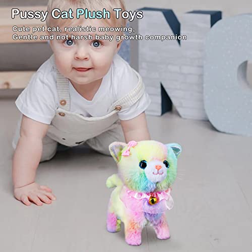 Bilinott Interactive Remote Control Electronic Plush Cat Toy - Walks, Barks, And Plays Dress Up - Realistic Stuffed Animal For Girls, Kids - Age 3 4 5+ - Best Gift (Cat-Colourful) #TOP4