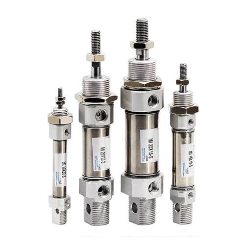 Cilindro neumático de acero inoxidable MI12 resistente a la corrosión con carrera de 30mm 3