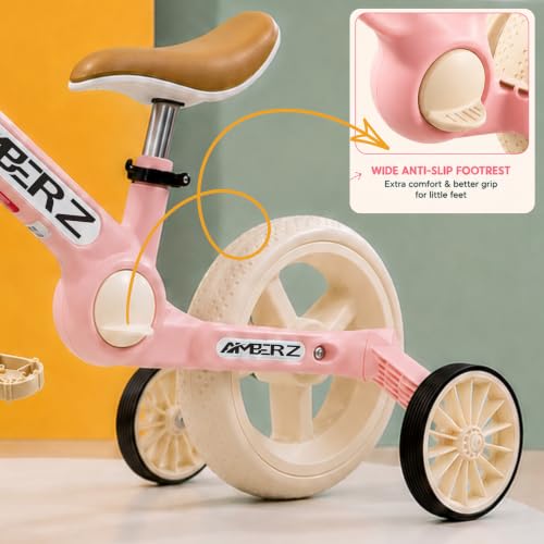 Image of Velo-Glide 3-in-1 Kids Tricycle | Baby Cycle for Boys & Girls | Convertible Balance Bike with Training Wheels, Adjustable Seat & Pedals | Toddler Bike for Kids