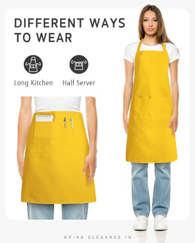 Image of Syntus Chef Apron for Men Women with Pockets, Thick Grilling BBQ Apron