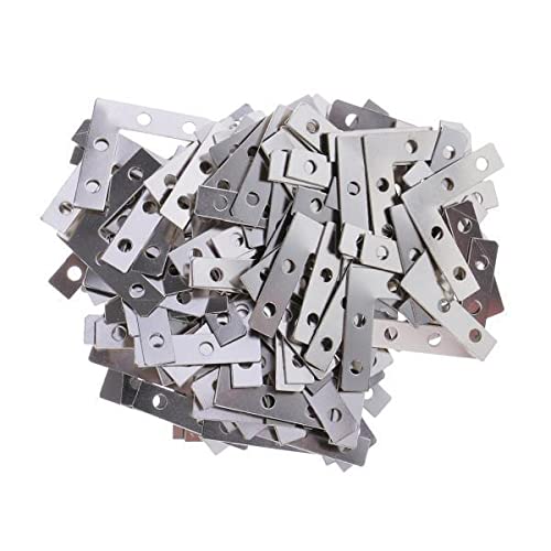 ATORSE Craft Kits 3x100 Pieces Metal L Shape Corner Brace Plate Flat Angle Bracket Picture Frame-Crafts- Home Arts & Crafts- Framing & Matting- Other Framing & Matting-image-9