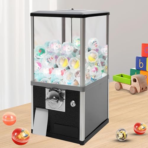 SNBGRYE Machine Gashapon, Machine à Boules De Gomme pour Enfants, Petit Distributeur Automatique De Bonbons, pour Distributeur De PièCes De Monnaie De Jouets De Bonbons Gashapon De 45 à 55mm,F
